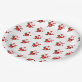 Weihnachts-Party Papier Teller Weihnachtsfeier mit (Schrägansicht)