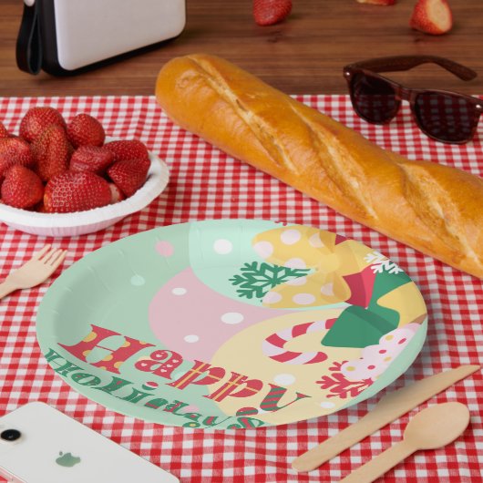 Weihnachts-Party Pappteller (Picknick)