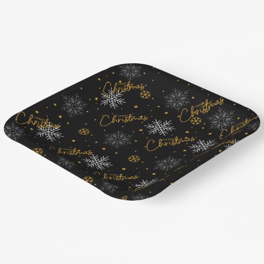 Weihnachts-Party Pappteller (Gewinkelt)