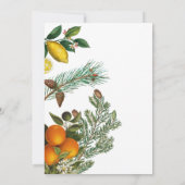 Weihnachts Party Pines & Citrus Winter Botanisch Einladung (Rückseite)