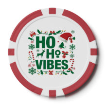 Weihnachts Party Poker Chip - Ho Ho Vibes