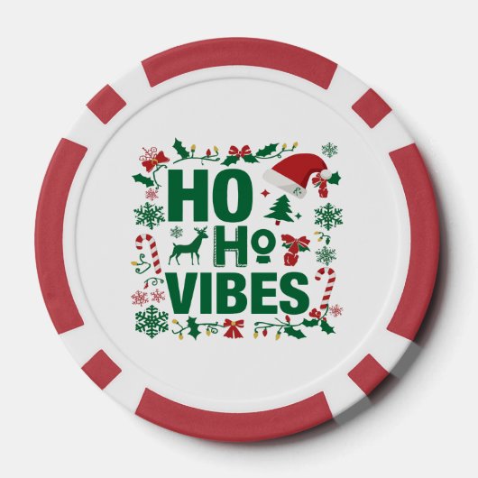 Weihnachts Party Poker Chip - Ho Ho Vibes (Rückseite)