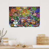 Weihnachts-Party-Poster Poster (Küche)