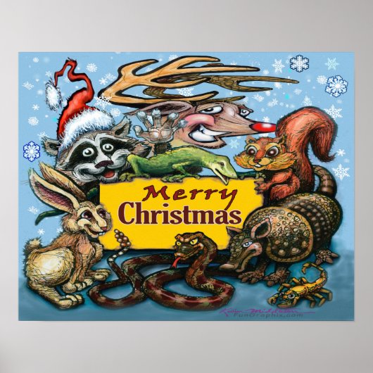 Weihnachts-Party-Poster Poster (Vorne)