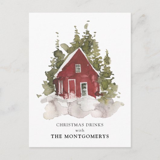 Weihnachts-Party Postkarte (Vorderseite)