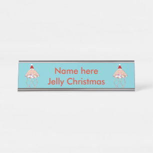 Weihnachts Party Qualle Custom Desk Unterschrift Schreibtischnamensplakette
