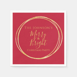 Weihnachts-Party Red Gold Serviette