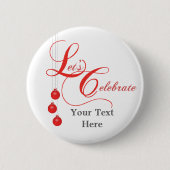 Weihnachts Party Red Lace Button (Vorderseite)