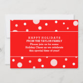 Weihnachts-Party Rentier mit Getränken Einladung (Rückseite)