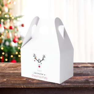 Weihnachts-Party Rentiere, moderner Familienname Geschenkschachtel