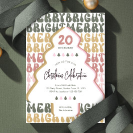 Weihnachts Party Retro Groovy Frische Pasta machen Einladung