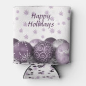 Weihnachts-Party Rosa Lila Ornamente Schneeflocken Dosenkühler (Vorderseite)