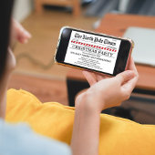 Weihnachts-Party Rot und Weiße Zeitung Einladung