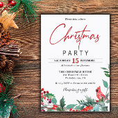 Weihnachts-Party Roter Kardinal Einladung