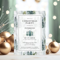 Weihnachts-Party Rustikale Pinienbäume Tief Grün
