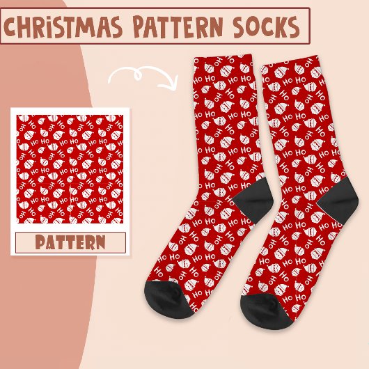 Weihnachts-Party Santa Ho Ho Muster Socken