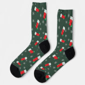 Weihnachts Party Santa Socks Muster Socken (Linkes Detail)