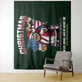 Weihnachts-Party Santa Tapesty | Festlicher Deko Wandteppich (Beispiel)