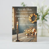 Weihnachts-Party Save the Date (Stehend Vorderseite)