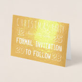 Weihnachts-Party Save the Date Foulcard Folienkarte (Vorderseite)