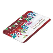 Weihnachts-Party, Save the Date, Jolly Snowmen Magnet (Linke Seite)