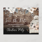 Weihnachts-Party Save the Date Postkarte (Vorderseite)