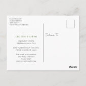 Weihnachts-Party Save the Date Postkarte (Rückseite)