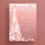 Weihnachts-Party Save the Date Rose Gold Tree Glam Einladung<br><div class="desc">Elegantes Weihnachts-Party / Winter Party / Feiertag / Corporate Weihnachtsfeier Party Ankündigung "Save the Date" Vorlage mit Rose Gold Weihnachtsbaum.</div>