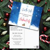 Weihnachts-Party Save the Date Schneeflocken Postkarte