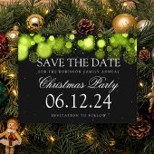 Weihnachts-Party Save the Date Winter Wonder Green Ankündigungspostkarte