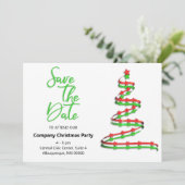 Weihnachts-Party Save the Date Zeitgenössischer Ba (Stehend Vorderseite)