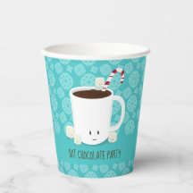 Weihnachts-Party Schneeflocke Heiße Schokolade