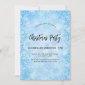 Weihnachts-Party-Schneeflocken Einladung (Vorderseite)