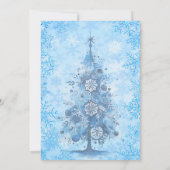 Weihnachts-Party-Schneeflocken Einladung (Rückseite)