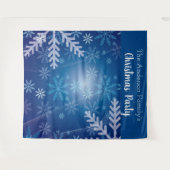 Weihnachts-Party Schneeflocken Foto Hintergrund Wandteppich (Vorderseite (Horizontal))