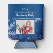 Weihnachts-Party-Schneeflocken im Winter Foto Dosenkühler (Vorderseite)