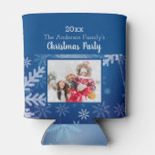 Weihnachts-Party-Schneeflocken im Winter Foto Dosenkühler (Rückseite)