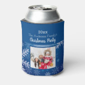 Weihnachts-Party-Schneeflocken im Winter Foto Dosenkühler (Kanne Rückseite)