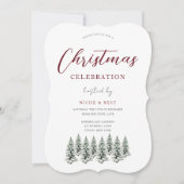 Weihnachts-Party Schneeweihnachtsbaumen Einladung (Vorderseite)