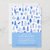Weihnachts-Party Schöne Wasserfarbe Einladung (Vorderseite)