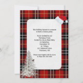 Weihnachts-Party Schottischer Tartan kariertes Des Einladung (Vorderseite)