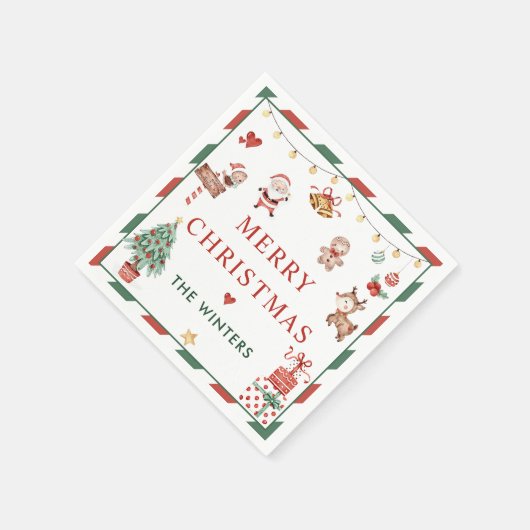 Weihnachts-Party Serviette (Ecke)