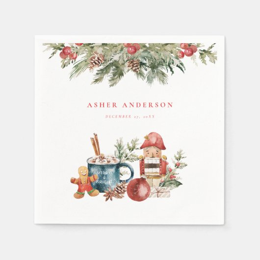 Weihnachts-Party Serviette (Vorderseite)