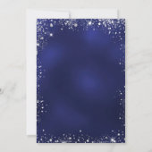 Weihnachts-Party-Silberschneebaum Einladung (Rückseite)