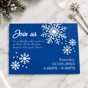 Weihnachts-Party Silver Foil Snowflake Postkarte