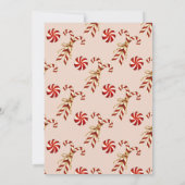 Weihnachts-Party Simple Wreath Candy Canes Einladung (Rückseite)