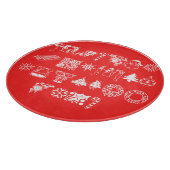 Weihnachts-Party Snowman Santa Claus Workshop Schneidebrett (Ecke)