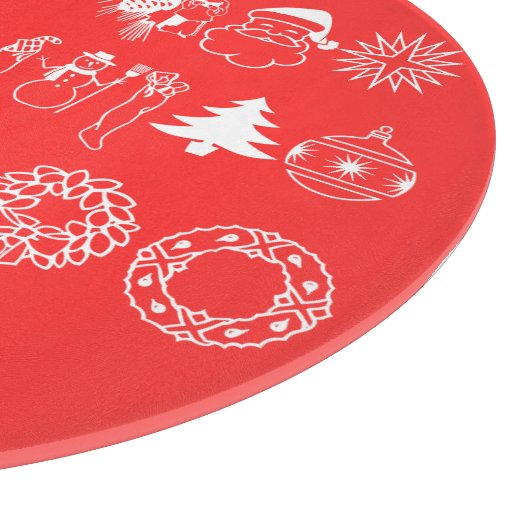 Weihnachts-Party Snowman Santa Claus Workshop Schneidebrett (Ecke)