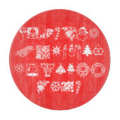 Weihnachts-Party Snowman Santa Claus Workshop Schneidebrett (Vorderseite)