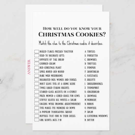 Weihnachts-Party-Spiel (Vorne/Hinten)